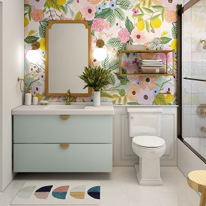 Цветная и яркая ванная комната: как преобразить санузел в Маслянино - maslyanino.mebel54.com | фото