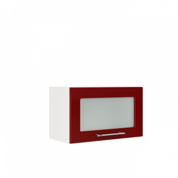 Бруклин ШВГС 600 Шкаф верхний горизонтальный со стеклом (Бетон белый/корпус Венге) в Маслянино - maslyanino.mebel54.com | фото