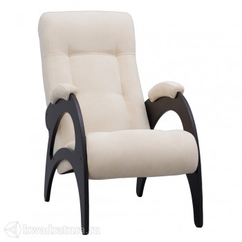 Кресло для отдыха Неаполь Модель 9 без лозы (Венге-эмаль/Ткань Ваниль Verona Vanilla) в Маслянино - maslyanino.mebel54.com | фото