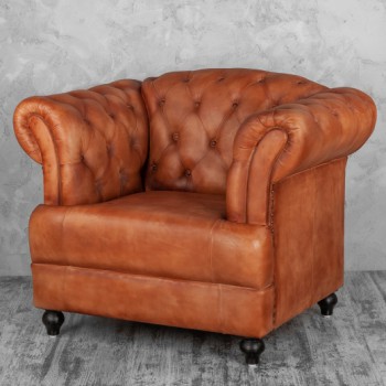 Кресло кожаное Лофт Честер (кожа буйвола) в Маслянино - maslyanino.mebel54.com | фото