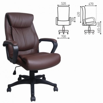 Кресло офисное BRABIX Enter EX-511 (коричневый) в Маслянино - maslyanino.mebel54.com | фото