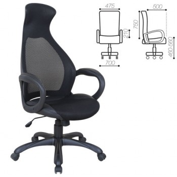 Кресло офисное BRABIX Genesis EX-517 (черное) в Маслянино - maslyanino.mebel54.com | фото