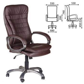 Кресло офисное BRABIX Omega EX-589 (коричневое) в Маслянино - maslyanino.mebel54.com | фото