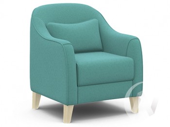 Кресло отдыха Комфорт-4 (бесцветный лак/CANDY AQUVAMARINE) в Маслянино - maslyanino.mebel54.com | фото
