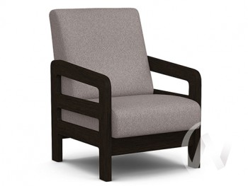 Кресло отдыха Вега-34 (венге лак/UNO ROSY-GREY) в Маслянино - maslyanino.mebel54.com | фото