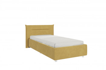 Кровать 0.9 Альба с основанием (Медовый велюр) в Маслянино - maslyanino.mebel54.com | фото