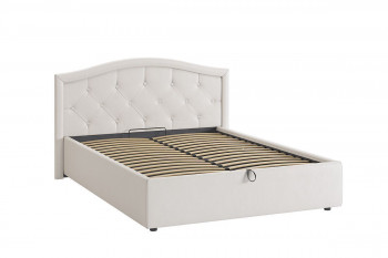 Кровать 1.4 Верона белый экокожа в Маслянино - maslyanino.mebel54.com | фото