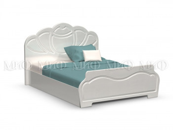 Кровать 1,4м Гармония (Белый/Белый глянец) в Маслянино - maslyanino.mebel54.com | фото