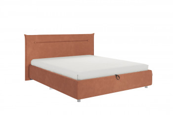 Кровать 1,6 Альба (Персик велюр/под-мех) в Маслянино - maslyanino.mebel54.com | фото