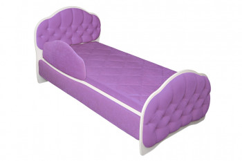 Кровать 160 Гармония 67 Светло-фиолетовый (мягкий бортик) в Маслянино - maslyanino.mebel54.com | фото