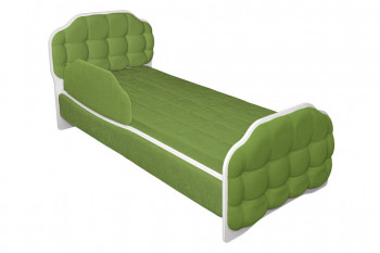 Кровать 170 Атлет 76 Зелёный (мягкий бортик) в Маслянино - maslyanino.mebel54.com | фото