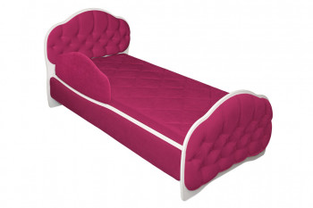 Кровать 170 Гармония 18 Бордовый (мягкий бортик) в Маслянино - maslyanino.mebel54.com | фото