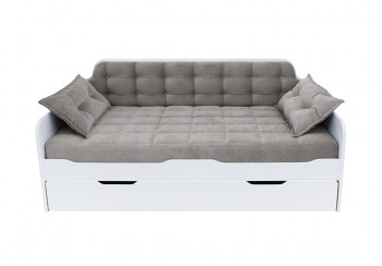 Кровать 170 серии Спорт Лайт 1 ящик 45 Серый (подушки) в Маслянино - maslyanino.mebel54.com | фото
