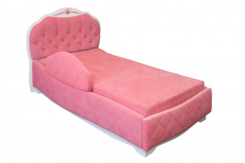 Кровать 190 Гармония Lux 36 Розовый (мягкий бортик) в Маслянино - maslyanino.mebel54.com | фото
