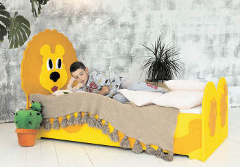 Кровать детская Лева 1.6 Желтый/Оранжевый в Маслянино - maslyanino.mebel54.com | фото