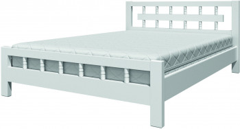 Кровать Натали-5 из массива сосны 1200*2000 Белый античный в Маслянино - maslyanino.mebel54.com | фото