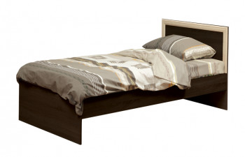 Кровать одинарная 21.55 (шир. 900) с настилом (венге/профиль дуб линдберг)/осн. в Маслянино - maslyanino.mebel54.com | фото