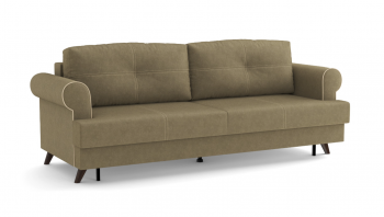 Оливер / диван - кровать 3-х местн. (еврокнижка) (велюр велутто коричневый 23 в Маслянино - maslyanino.mebel54.com | фото