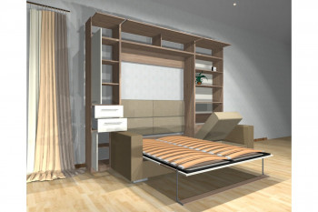 Шкаф-кровать с диваном Каролина в Маслянино - maslyanino.mebel54.com | фото