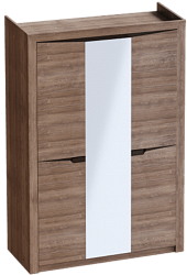 Шкаф трехдверный Соренто Дуб стирлинг/Кофе структурный матовый в Маслянино - maslyanino.mebel54.com | фото