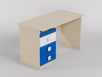 Стол (прямая столешница) Скай люкс (Синий/Белый/корпус Клен) в Маслянино - maslyanino.mebel54.com | фото